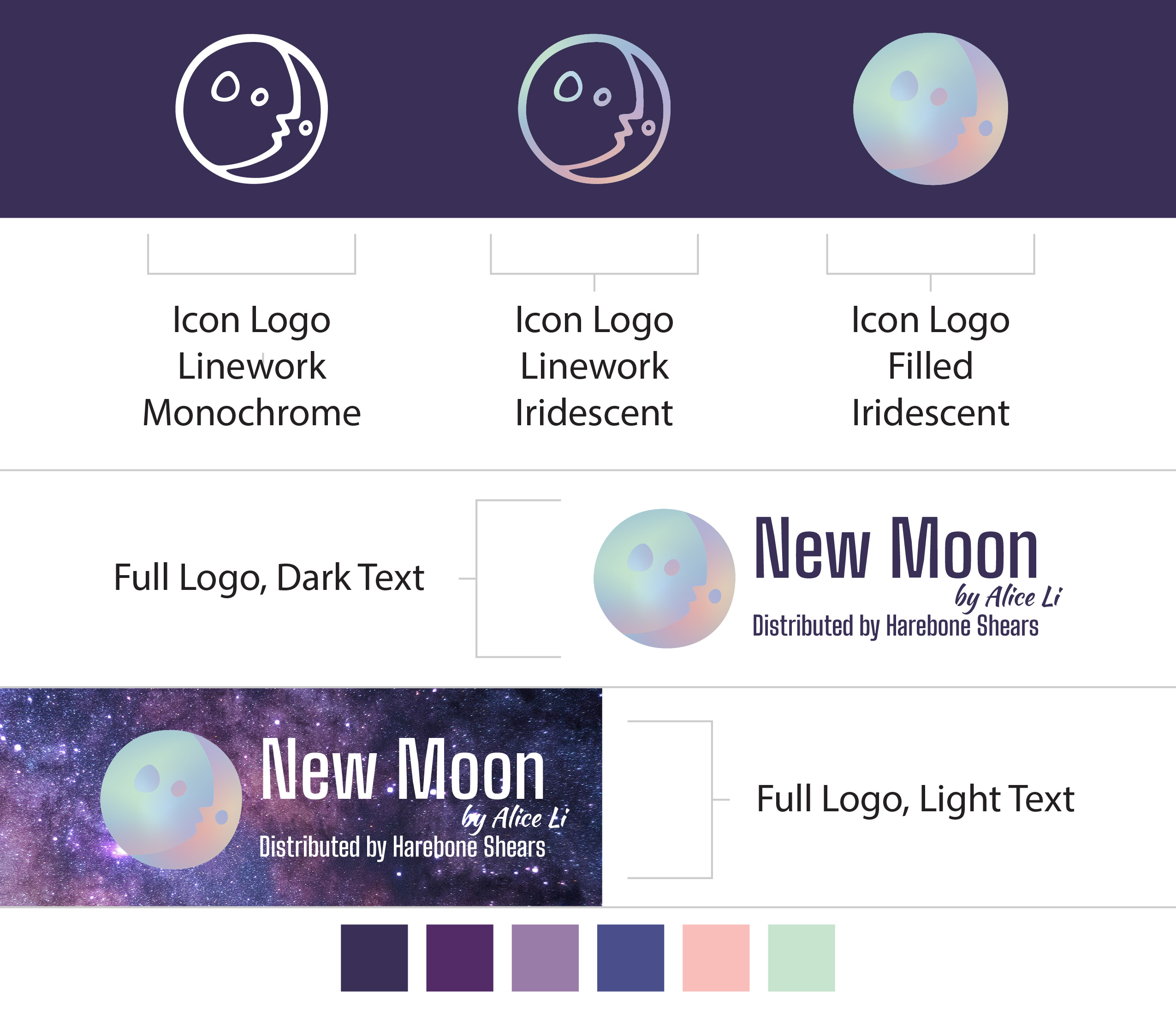 New Moon Scissors Logo Designs