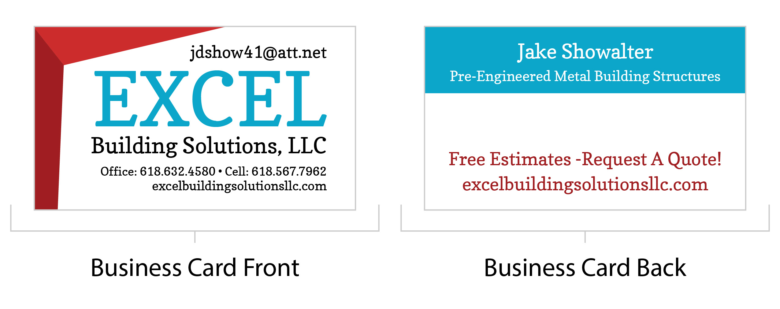 Excel Building Solutions Business Card Design