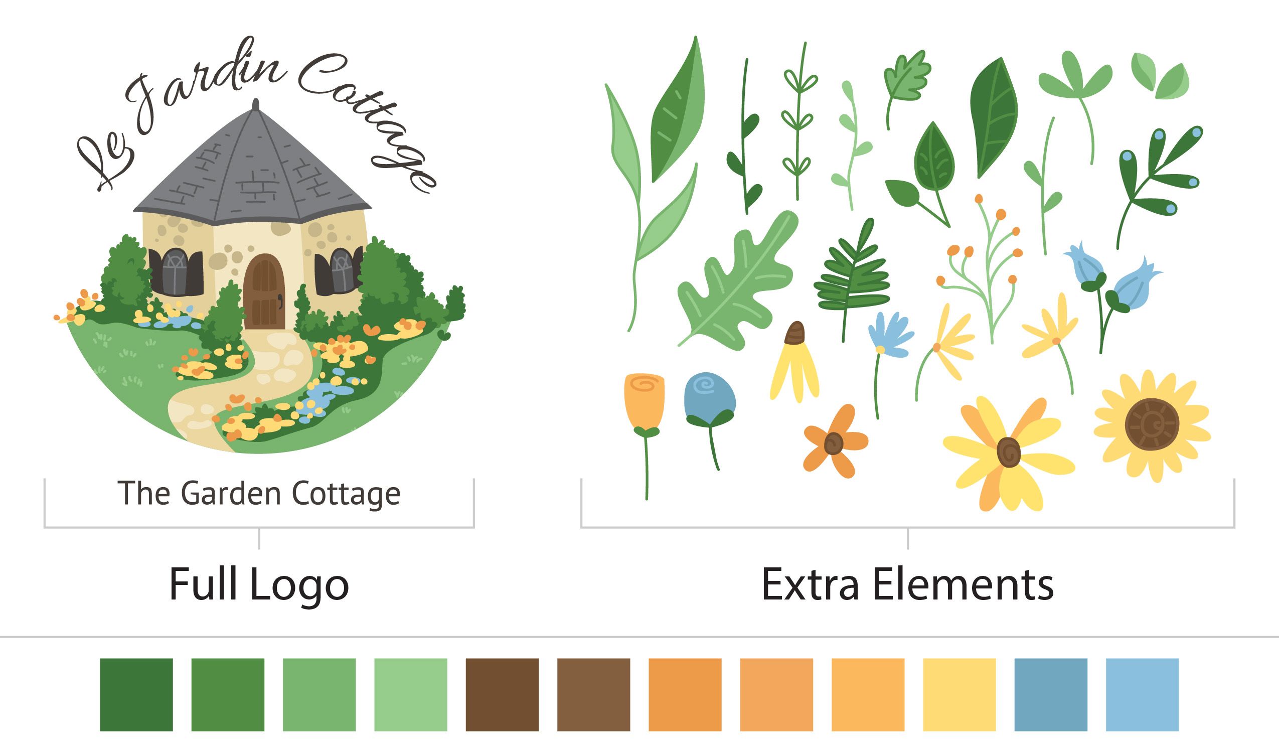 Le Jardin Cottage Logo Designs