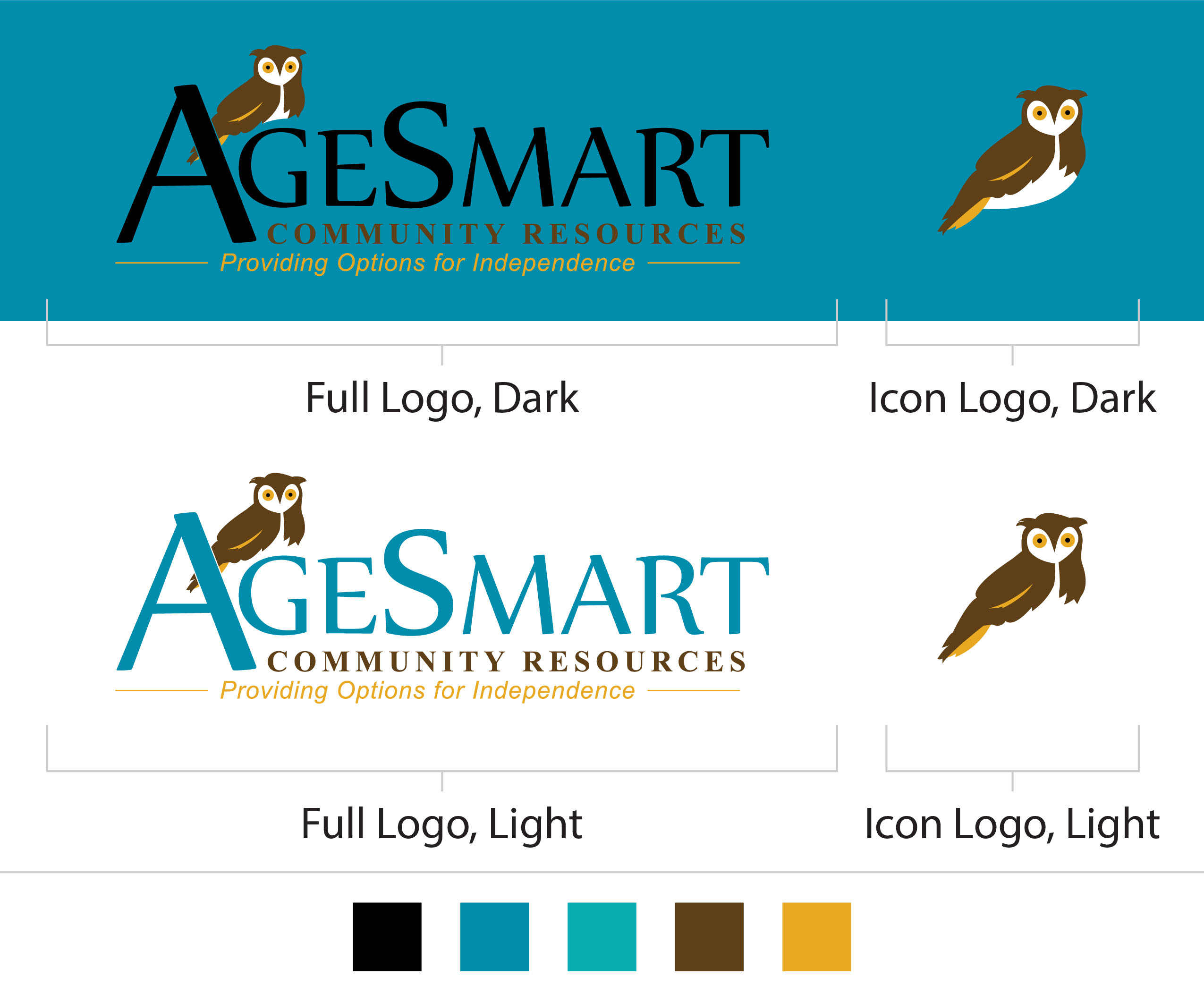 AgeSmart Community Resources Logo Designs